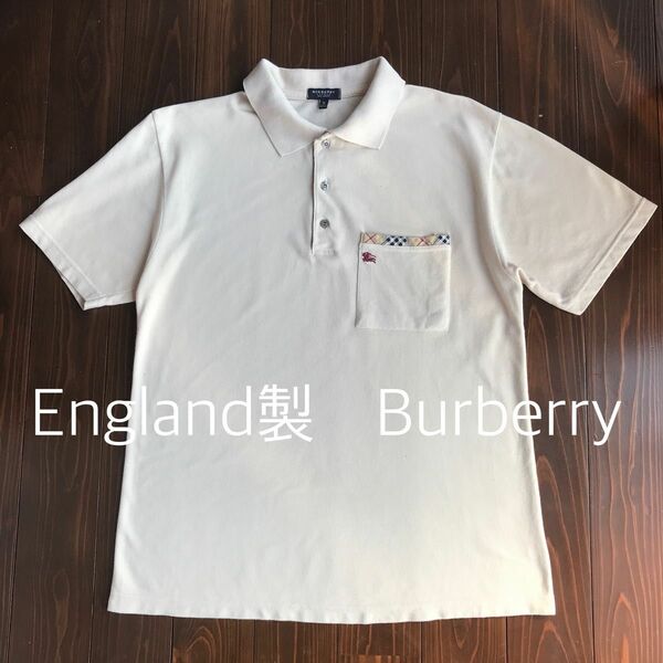 イングランド製　Burberry バーバリー　ポロシャツ　ビンテージ　レア