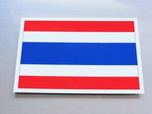 1■_タイ国旗ステッカー Sサイズ 5x7.5cm 1枚即買■屋外耐侯耐水シール アジア Thailand Flag デカール 車やスーツケースに AS