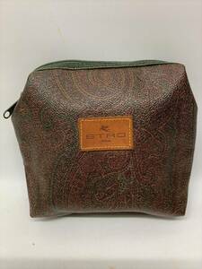 良品 ETRO エトロ 小物入 ポーチ PVC 約13.5×12×4.5cm 12時間以内発送