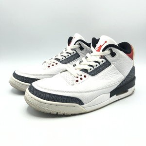 【中古】Nike Air Jordan 3 Retro SE-T CO JP Fire Red Denim CZ6433-100 26cm　ホワイト　レッド　ナイキ[240017569269]