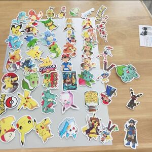 フレークシール ポケモン ポケットモンスター ピカチュウ サトシ チコリータ フシギダネ ヒトカゲ