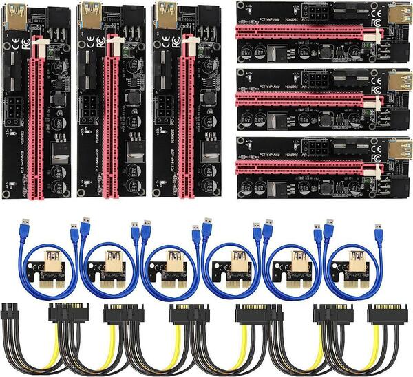 6点セットライザー エクステンダーカード　SB 3.0PCI-E