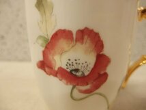 0730038w【ROYAL ALBERT ロイヤルアルバート 1970's-Poppy マグカップ】100YEARS ポピーの花 100周年記念/口径φ9.3×H10.2cm程/中古品_画像3