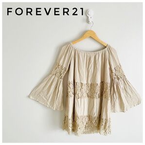 【forever21】ブラウス トップス レースブラウス レース 体型カバー