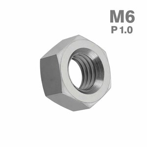 M6 P1.0 64チタン合金 六角ナット デザインナット シルバーカラー 車/バイク ドレスアップ 1個 JA1721