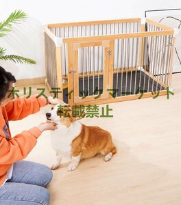 良い品質 ペット フェンス ドア 付 室内 サークル 広い ケージ ゲート 犬 猫 うさぎ ウサギ 小動物 プレイサークル バリア ゲート A257