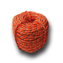 新品◇ 耐摩耗性 高強度 屋外緊急ロープ クライミングロープ30m 直径9mm オレンジ_画像1