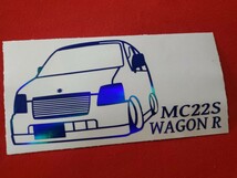 ワゴンR　RR MC21S　車体ステッカー　エアロ　スズキ　車高短　6.5×13 マジョーラブルー　ワゴンRG-PRODUCE_画像1