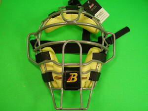  order be Luger doBELGARD for referee mask hardball baseball for silver × cream light weight mask UM770W departure voice. easy to do W type pad B Mark attaching 