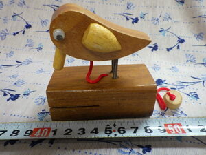 OZ1114☆木彫りのカチカチ鳥☆カチカチ鳥☆ドアノック☆ドアノッカー☆ノック☆木彫り☆木製☆タイ製♪