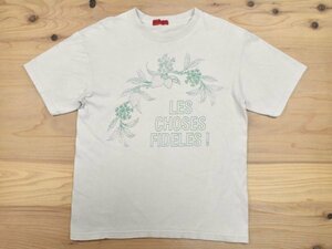 2000s SUPER HAKKA イチゴ 植物 Tシャツ sizeM相当 ベージュ スーパーハッカ ネイチャー ボタニカル 古着 2000年代 Y2K