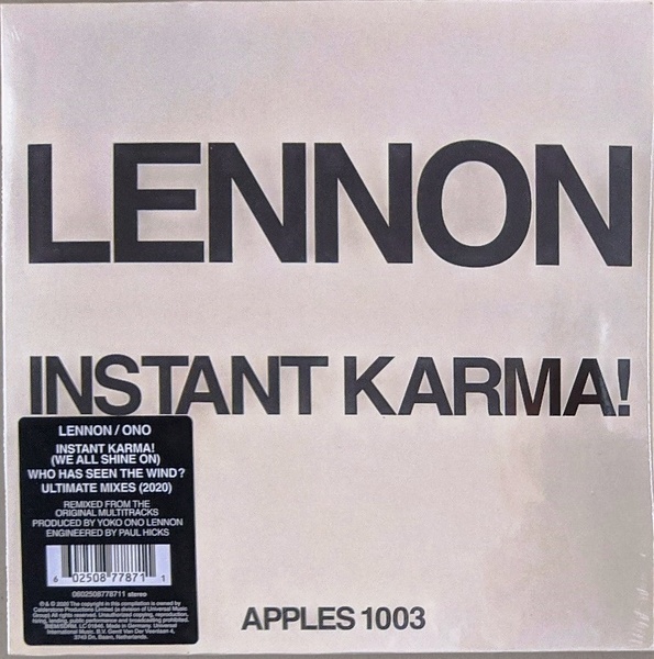 John Lennon ジョン・レノン - Instant Karma! Record Store Day 2020 7,000枚限定45回転７インチ・シングル・レコード