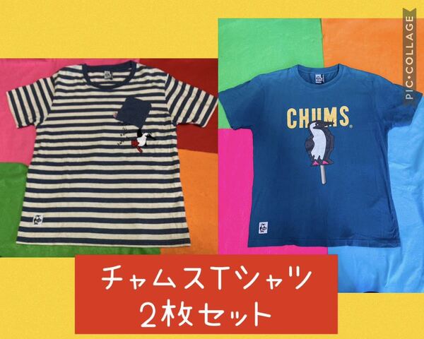 送料無料 2点セット チャムス Tシャツ(サイズS)CHUMS/アウトドアファッション/キャンプグッズブランド/半袖
