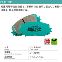 プロジェクトμ BESTOPブレーキパッドR用 GRX120マークX Sパッケージ 純正18inchホイール用 04/11～09/10_画像2