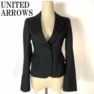 ユナイテッドアローズ シルク テーラードジャケット ブラック UNITED ARROWS カジュアル ビジネス フォーマル セレモニー イベント36 B1540