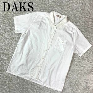 DAKS ダックス 半袖シャツ ホワイト 白シャツ コットン 9R B2224