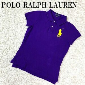 POLO RALPH LAUREN ポロシャツ パープル Ralph Lauren ラルフローレン 半袖 紫 ロゴ刺 コットン M B2261