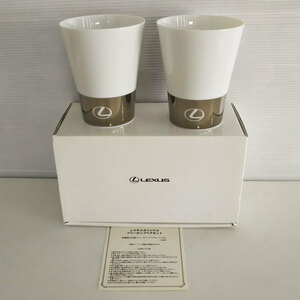  unused LEXUS free cup 2 piece Mino . made in Japan white porcelain pair set Lexus original collection 