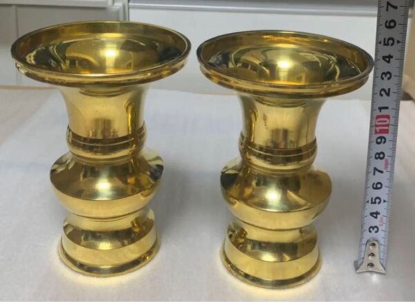 花瓶 真鍮 (仏具、仏壇)3