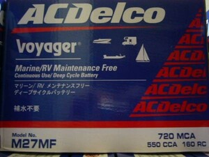 *1 шт включая доставку 14,700 иен ~ AC Delco. deep cycle battery M27MF Voyager.