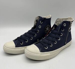 【24cm】新品 CONVERSE ALL STAR BLACKZIP HI NAVY コンバース ブラックジップ ハイカット ネイビー スニーカー 箱無し (1SC496) 5150