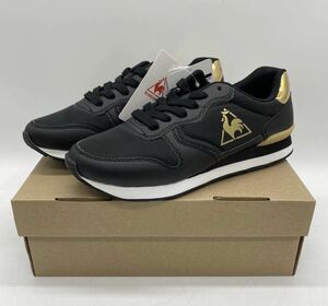 【23cm】新品 le coq sportif Black Gold ルコック スポティフ ボルベック カジュアルスニーカー ブラック ゴールド (QL10JC53BG) 2060