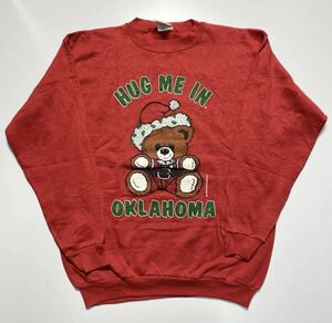 【XL】90s HUG ME IN OKLAHOMA Print Sweat 90年代 オクラホマ プリント スウェット トレーナー USA製 R765