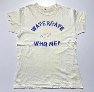 【M】1970s Vintage Hanes WATERGATE Print Tee 1970年代 ヴィンテージ ヘインズ ウォーターゲート プリント Tシャツ 半袖Tシャツ G1976