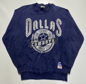 【L】90s NUTMEG NFL DALLAS COWBOYS Print Sweat 90年代 ダラスカウボーイズ プリントスウェット USA製 R273