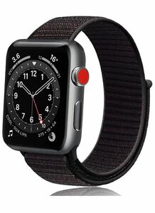 アップルウォッチバンド Apple Watchバンド42/44/45/49mm セール価格　黒砂 ナイロンバンド