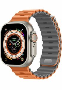 Apple Watch バンド 42/44/45/49mmレディース メンズ スポーツ アップルウォッチ バンド ベルト バックル付きの柔らかいシリコン