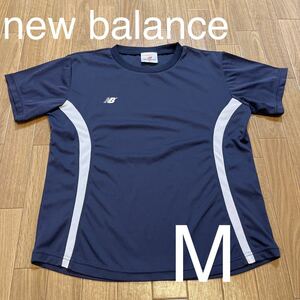 ♪⑦new balance ニューバランス 半袖Tシャツ スポーツウェア☆ネイビー Mサイズ