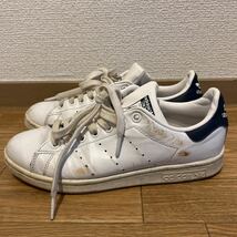 ♪⑦adidas STAN SMITH スタンスミス☆ホワイト×ネイビー 23.5cm☆_画像2