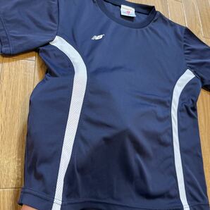 ♪⑦new balance ニューバランス 半袖Tシャツ スポーツウェア☆ネイビー Mサイズの画像3