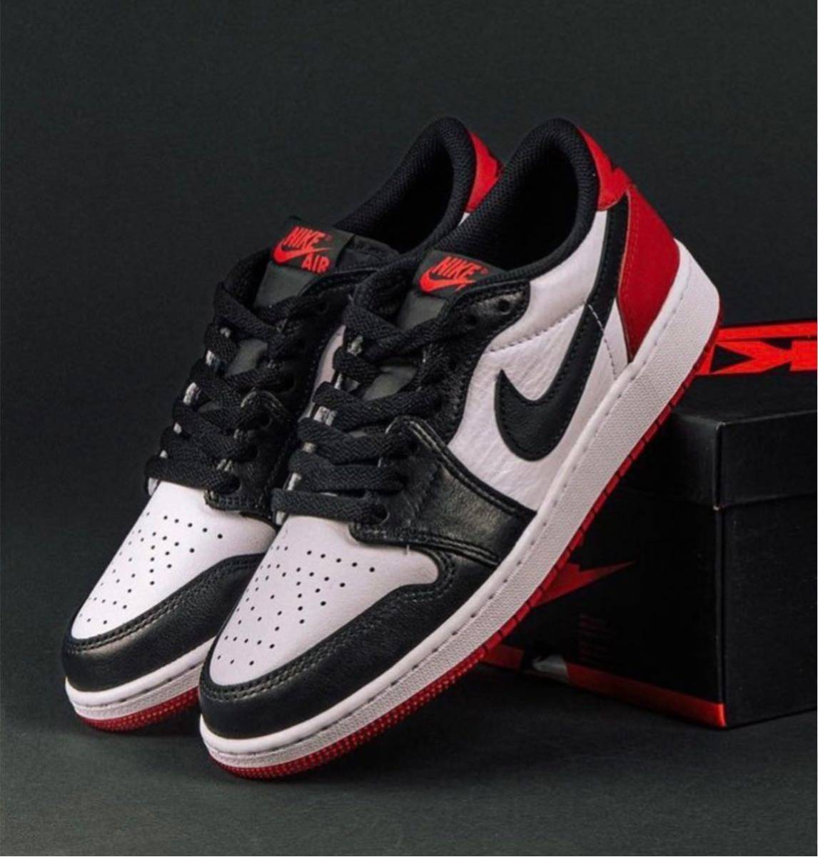 新品 27.5cm Nike Air Jordan 1 Retro Low OG Black Toe ナイキ エア