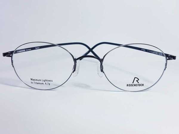 卸売価格 （62800円）RODENSTOCK ローデンストック　R7052 H メガネフレーム　メンズ　レディース　眼鏡 ブラック×シルバー 日本製　