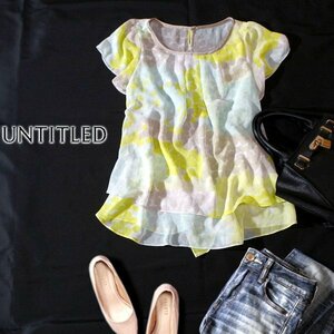 ** beautiful goods UNTITLED Untitled ** adult pretty chiffon cut and sewn 2 number M spring summer 23D07