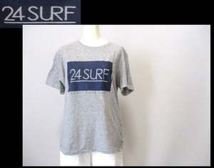 【013-257】24SURF★杢グレー半袖Tシャツ/日本製LARGEサイズ