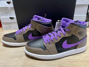 NIKE ナイキ エア ジョーダン 1 MID 29.0㎝ 新品 パロミノ/ワイルドベリー/ホワイト SNK956