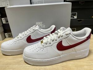 NIKE ナイキ エア フォース 1 '07 28.0cm 新品 ホワイト/ホワイト/チームレッド SNK978