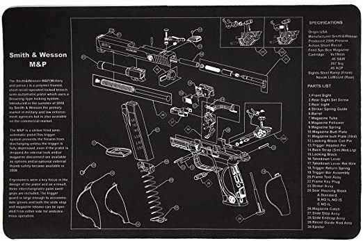 実銃用 ガンメンテナンス マット S&W M&P M&P9 用　/ クリーニング マウス パッド ハンドガン マルイ KSC タナカ WA マルシン