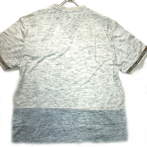 バイカラー 切り替えTシャツ 杢編み 大きいサイズ Grey 2Lサイズ Caribou CBC-1144 残りわずか 送料込み価格!の画像5
