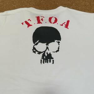 TFOA・武装戦線・ドクロ・プリントTシャツ・＃３・白・L