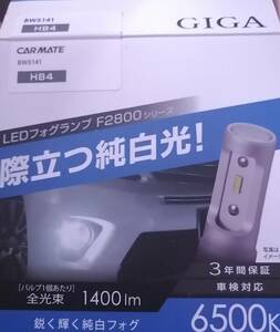 カーメイト LED フォグランプ GIGA F2800 HB4 6500K 鋭く輝く純白光 1400lm 車検対応 BW5141