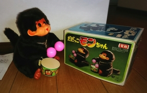  new goods electric ....mon Chan electric toy Showa Retro Showa Retro Vintage Vintage .. monkey . soft toy doll futoshi hand drum toy 