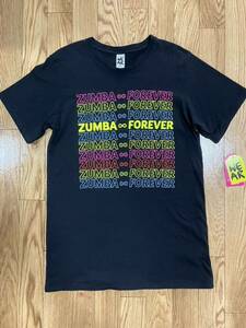 新作★正規品★定価7,000円ほど★ZUMBA 半袖Tシャツ 男女兼用 XS/Sサイズ 新品★黒 ブラック レディース ズンバ ウエア