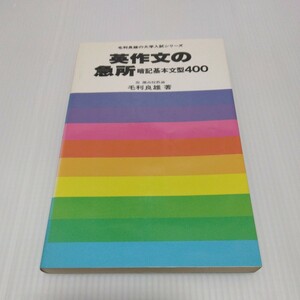 英作文の急所 暗記基本文型400 毛利良雄の大学入試シリーズ　毛利良雄 著