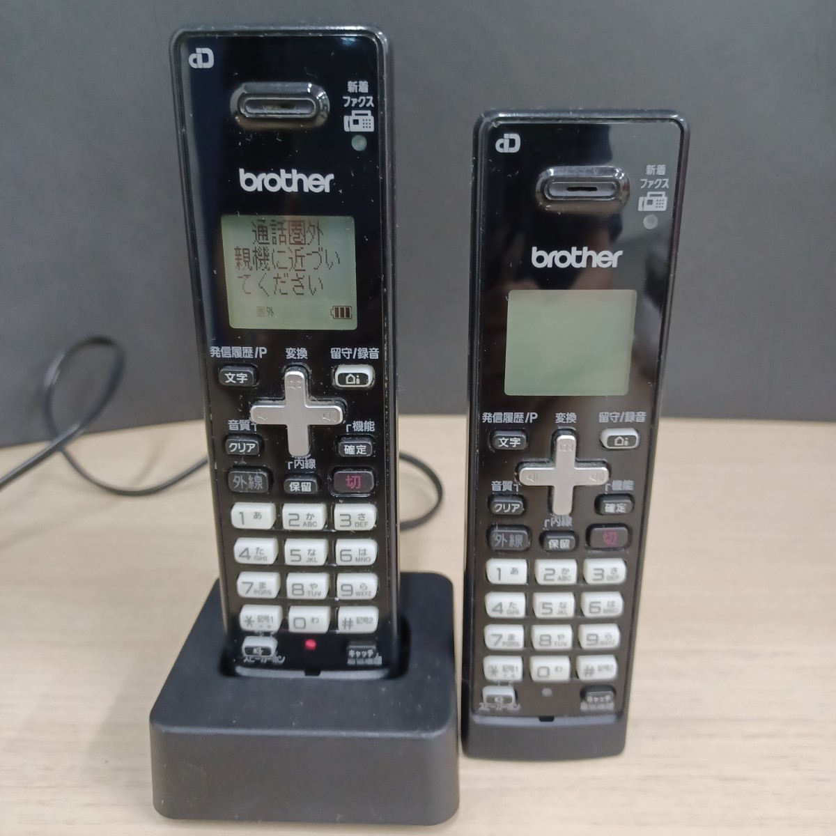 ブラザー 増設コードレス子機 2台セット 充電器バッテリー付き-