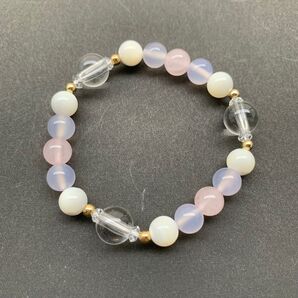 【ストレス】龍神様霊格授受祈祷 パープルカルセドニーブレスレット【人間関係】