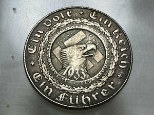 レプリカ アドルフ ヒトラー記念メダル1939年 硬貨 コイン銀貨 飾り ペンダントジュエリー ヒットラー H17ドイツ第三帝国